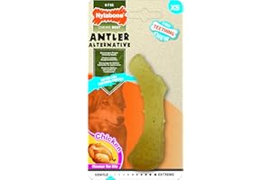 Nylabone Antler Alternative Delikatna Zabawka do Żucia dla Szczeniaka, Smak Kurczaka, Bardzo Mały, dla Szczeniąt do 7 kg