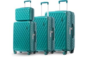 Sea choice Kofferset Handgepäck Hartschalenkoffer Eckenschutz 4 Stück Gepäck Set mit Kosmetikkoffer PC+ABS TSA-Schloss Reisekoffer M-L-XL (55cm/65cm/75cm)