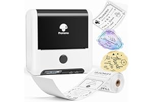 ‎PHOMEMO Phomemo M200 Tragbarer Etikettendrucker, Upgrade 3 Zoll Labeldrucker Bluetooth Thermo Etikettendrucker Beschriftungsgerät Selbstklebend,für Barcode,Einzelhandel,Foto,Kleidung,für Android & iOS -Weiß