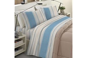 BANZAII TEXTILE INNOVATOR ONLINE Banzaii Completo Lenzuola Singolo Invernale in Flanella Felpate 100% Cotone Anti-Pilling 1 Piazza Doriana Ottanio