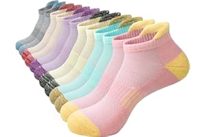 Wostock Chaussettes de Sport pour Femmes 35-40,Socquettes Femme 6 Paires,Chaussettes Running Femme,Respirantes,Multicolore