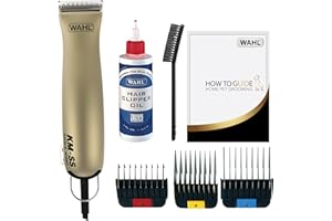 Wahl KMSS Kit de toilettage pour chien de qualité supérieure avec manteau complet pour tous les types de pelage - Faible bruit - Pour animaux domestiques à la maison