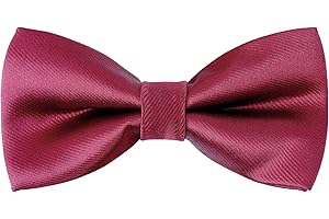 Kajeer Kids Boys Silk Bow Ties - Adjustable Pre-tied Solid Bowties for Girls Baby Toddler Birthday Wedding Party Photo