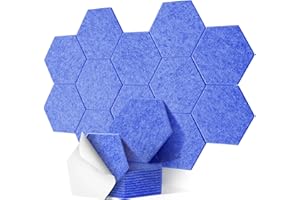 Insonorizacion Acustica Pared Autoadhesivo, Deecam 30X26X1 CM Aislante Acustico de Alta Densidad, Ignífugo/Aislamiento Acústico/Decoración para Decoración de Puertas/Paredes y Tratamiento Acústico