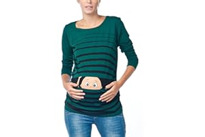 M.M.C. Ropa premamá Divertida y Adorable, Camiseta con Estampado, Regalo Durante el Embarazo - Manga Larga