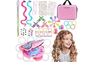 Jovicos Gifts for 5 6 7 8 Year Old Girls Kids, Hair Gem Stamper Hair Braiding Tools, DIY Hair Tinsel Bedazzler Accessories Kit, Hair Glitter for Kids Birthday Presents Girls Toys Age 8 9 10