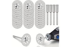 10 st diamantkapskivor 22 mm med 2 taggar för Dremel rotationsverktyg