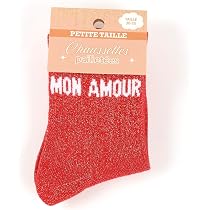Felizz Chaussettes Paillettes POUSSIN - Taille Unique 36-42, Effet Scintillant Amusant