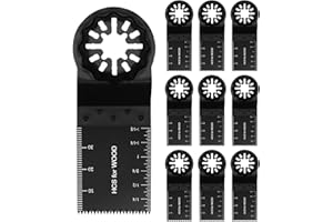 SUNY SMILING Multitool Blades,10Pcs Oscillating Saw Blades,Professional Wood Metal Multi Tool Blade Universal Quick Release Saw Blades Fit Bosch,Makita,Milwaukee,Hitachi Oscillating Multi Tool Accessories