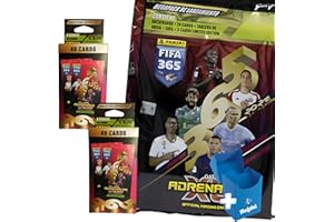 UTOPIA GOODS Panini Megapack 2023-2024 Adrenalyn con 16 sobres extra | Fifa 365 | Caja box premium para repetidas de regalo | Album y cromos futbol