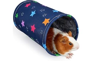 Hedgeink Tunnel per Conigli e Porcellini d’India – Tunnel Pieghevole in Tela con Morbida Pelliccia Lavabile – Giocattolo e Nascondiglio per Criceti, Ratti, Furetti e Piccoli Animali