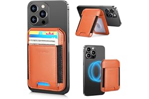 nuoku Leder Wallet für Magsafe, Kompatibel mit Magsafe Kartenhalter für iPhone 15/14/13/12 Serien, Nicht kompatibel mit 13 mini/12 Mini, Maximal passen 8 Karten