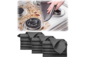 JOHNBOLIN Lavette Microfibre Magique – Chiffon Nettoyage Vitre sans Trace, Chiffon Microfibre pour Vitres, Miroirs, Voiture, Salle de Bain, Cuisine (15)