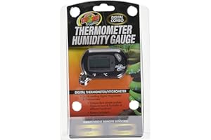 Zoo Med Digital Combo - Termometro e Igrometro digitale per terrari, paludari e rettilari, misura temperatura e umidità in tempo reale, con sonde indipendenti