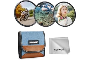 NEEWER 67 mm zmienny filtr ND2-32 + filtr polaryzacyjny CPL + 1/4 Black Diffusion Filter Set 3 szt., z powłoką antyrefleksyjną/zapobiegającą odciskom palców, etui do przechowywania, ściereczka do