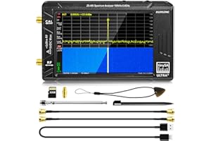 AURSINC 2025 TinySA Ultra+ ZS406 Analizzatore di Spettro, HW V0.4.6 100kHz-5,4GHz 4,0" Analizzatore di Frequenza con Scheda da 32Gb, 2 in 1 Generatore di Segnale 100kHz-900MHz Ingresso UHF MF HF VHF
