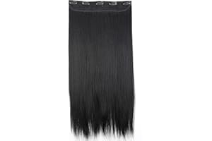 ‎CAISHA CAISHA by PRETTYSHOP 60cm Clip In Extensions Lara Haarverlängerung Haarteil Glatt Schwarzbraun C51