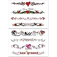 8 Sexy Naughty Temporary Tattoos for Women Ladies - Adult Fun for Lower Back Legs Arms Stomach