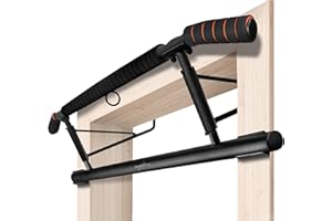 ‎ATHLETICPRO AthleticPro - Klimmzugstange Türrahmen -Wandmontage- Stark belastbare Pull up bar [bis 200 KG]- Türreck ohne Aufbau - 20 cm höher im Rahmen - Auch für Dips&Push Ups