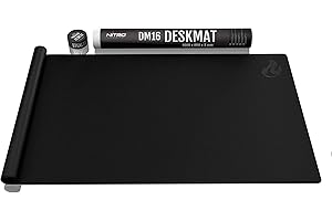 ‎NITRO CONCEPTS NITRO CONCEPTS DM16 - Gaming Mauspad XXL 1600x800 Millimeter Fransen Freie Ränder Microfaser Großes Mauspad Non Slip Mousepad Gaming - Schwarz