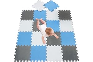 meiqicool Alfombra Puzzle Infantiles con Certificado CE & CE | Suelo de Espuma EVA | Tapete de Juego | Alfombra Suave para Bebé | Manta Juegos 142 x 114cm 010712