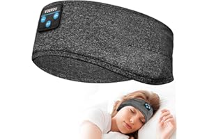 Voerou Diadema Deportiva Para Dormir con Auriculares Ultrafinos Inalambricos Bluetooth con Altavoz para Personas Que Duermen De Lado, Musica, Correr, Entrenar, Viajar