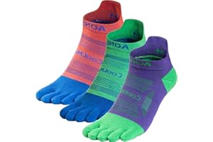 OrrinSports Toe Socks Coolmax Running Socks for Men Women 3 Pairs Athletic Breathable Five Finger Socks