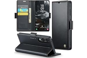 Rerzoiro Coque pour Samsung Galaxy S25 Edge, Étui Housse en RFID Protection Premium PU Cuir Portefeuille Rabat Case Magnétique Stand Antichoc, Étui Case pour Samsung Galaxy S25 Edge, Noir