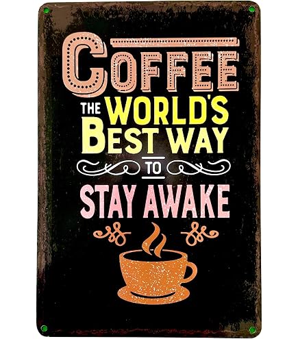 KUSTOM ART Quadro In Legno Paris Coffee - Stampa Nostalgica 23x23 Cm | Arredo Parete Per Soggiorno E Cucina | Regalo Originale