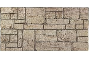 IZODEKOR Revêtement mural aspect pierre, Panneaux muraux 3D, Pour cuisine, salle de bains, balcon, chambre à coucher, salon, mur arrière de cuisine et terrasse, Traces antiques