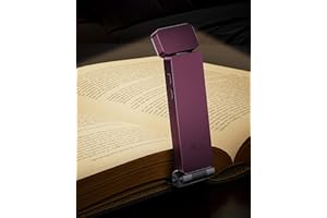 86lux Lampada da Lettura, Luce Lettura Ricaricabile USB con 3 modalità, Lampada Luce Libro Portatile Dark Red