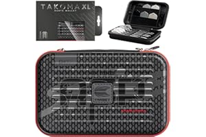 Target Darts Nathan Aspinall Ghost Series XL Takoma Wallet – Darts Case, Black/White Storage Cases, “The Asp” Zipper Dart Holder, Professional Accessories – Holds 6 Fully Assembled Darts