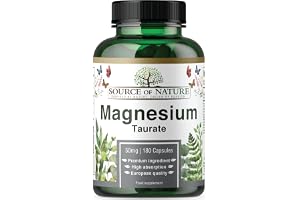 Source of Nature® | Magnesiumtaurat 625 mg | 180 Kapslar | 45 Dagars Förbrukning | 50 mg Elementärt