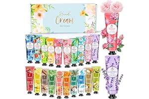 WEBPLATZ Set di crema per le mani, regalo per donne, 20 pezzi, crema per le mani, mini crema per i piedi, set regalo per donne, uomini, mani secche screpolate, piedi secchi, crema nutriente per compleanno