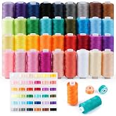 PUWOWYE Sewing Thread for Machine, 36 Colors 400 Yards Sewing Machine Thread by Spool and 36 Spools of Quality Overlock Spool