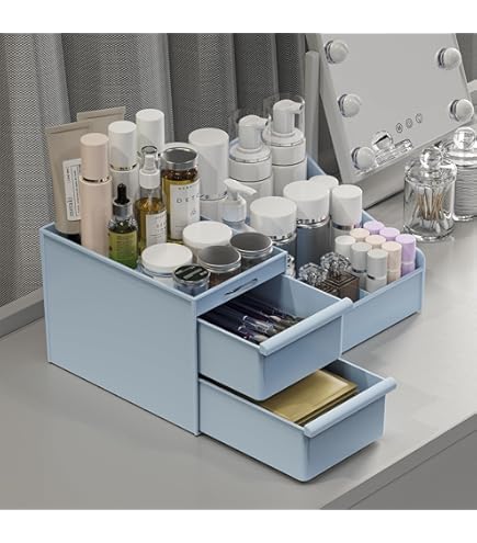 Veki Doorzichtige Wattenstaafjes Houder Organizer met Deksel, Katoenen Pad Container voor Badkamer, Qtips Houder Dispenser voor Slaapkamer, Waterdicht Wattenstaafje Opbergcontainer (Transparant, S