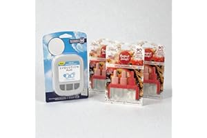 KRISHNA STORES LTD Perfect Scents Plug In Air Freshener Starter Kit – Includes 1 Electric Unit and 3 Refills – APPLE & CINNAMON Scent – Long Lasting Home Fragrance & Odour Eliminator for Living Room & Kitchen