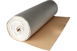 RECAMBO Samoprzylepna mata izolacyjna, izolacja grzejnika z ciepłem, odblaskowa, folia aluminiowa płyta izolacyjna (5 m² 5 m x 1 m)