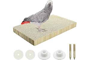 Allazone Bird Perch Stand, Parrot Toys Parrot Chew Toys, Parrot Cardboard Bird Chew Toys Shredder Foraging Toys for Parakeet Parrot, Cockatiel, Conure, Lovebirds, L