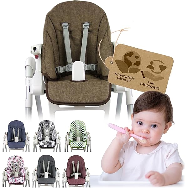 Aveanit Hochstuhl Bezug Für Peg Perego Prima Pappa - Wasserdichtes Sitzkissen Graphit