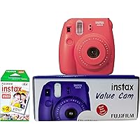 Fujifilm Instax Value Cam Mini 8 with 20 Films Shot (Raspberry)
