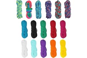 SATISKID Set di 16 corde da 3,1 m per paracadute da 4 mm, 550, 7 fili, per braccialetti fai da te, artigianato, campeggio, portachiavi, collare per cani