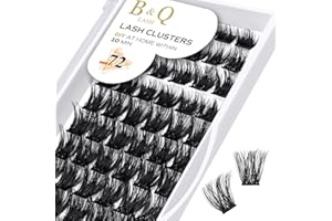 B&Qaugen Cluster Lashes D Curl 8-16 Mixed 72 Clusters B&Q Lash C Individual Mega Volume Eyelash DIY Extensions Soft Fluffy (B06-D-8-16MIX)