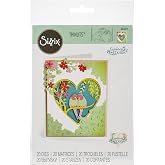 Sizzix Chilson Thinlits zımba şablonları 20 adet 663619 Aşk kuşları g&ouml;lge tema kutusu Courtney, &ccedil;ok renkli, standart boyut