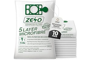 ZENO Hoover Bags for Henry Hoover 10 Pack | HEPA-Flo Numatic Bags | 5 Layer Construction | High Filtration & Superior Cleaning Performance | Replacement for NVM-1CH / 907075