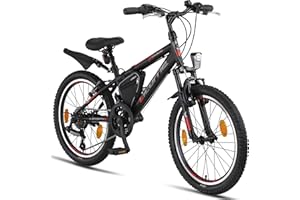 ‎LICORNE BIKE Licorne Bike Guide Premium Mountain Bike in 20, 24, 26 Inches Bicycle for Girls, Boys, Men and Women, 21 Speed Gear (for 20 Inches, 18 Gears)