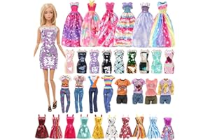 Miunana 12 Pezzi per 11.5 pollci 28 -30 CM Bambola: 3 Abiti + 5 Vestiti Alla Moda + 4 Fashion Vestiti (Slezionati A Caso)