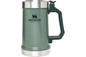STANLEY Jarra de cerveza clásica con abridor de botellas, taza y vaso aislado de 24 onzas para fiesta de cerveza, color verde Hammertone