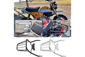 WOOGA Carbon Steel Rear Luggage Rack, Chrome Plated Luggage Rack, Replacement for Rear Pannier Rack Suitable for HO&N&DA Monkey 125/Z125 Monkey125 Z 125 Accessories 2018-2025 (Chrome)
