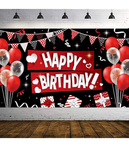 Bannière Anniversaire Argent Et Noir - Grande Toile 185x110 Cm Pour Photo Et Décoration
